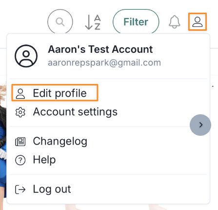 Select Edit Profile